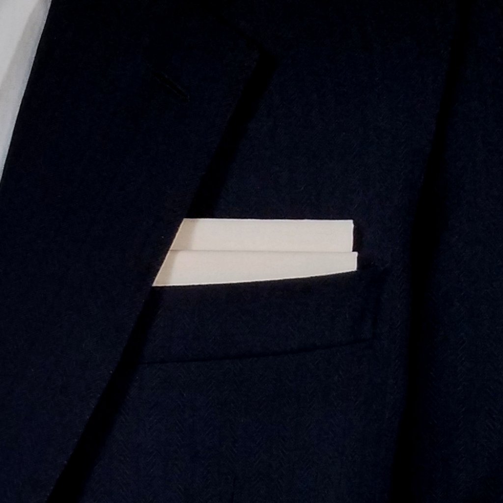New Cream 100 Cotton PreFolded Pocket Square Handkerchief Insert